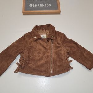EUC Oshkosh B'Gosh Baby Girl Jacket- Brown - Sz 12 Months